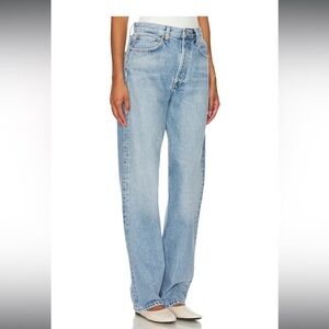 Agolde Light Wash Straight Jeans